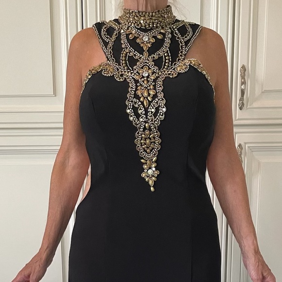 Alyce Paris Dresses & Skirts - PROM Formal Gown Black Beaded top Alyce Size 12